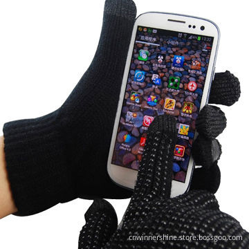Nonskid 3 Fingers Touch Gloves with Thick Winter Warm Rivet OEM/ODM for iPod/iPhone/iPad/Free Sample